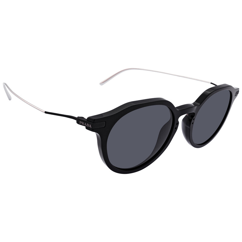 Prada Dark Gray Phantos Titanium Men's Sunglasses PR 12YS 1AB5S0