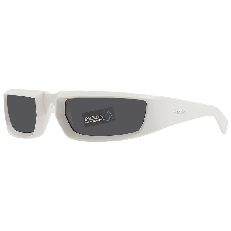 Prada Dark Gray Rectangular Men's Sunglasses PR 25YS 461550 63