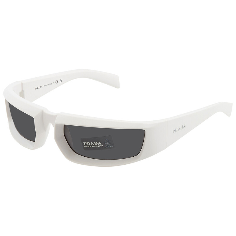 Prada Dark Gray Rectangular Men's Sunglasses PR 25YS 461550 63