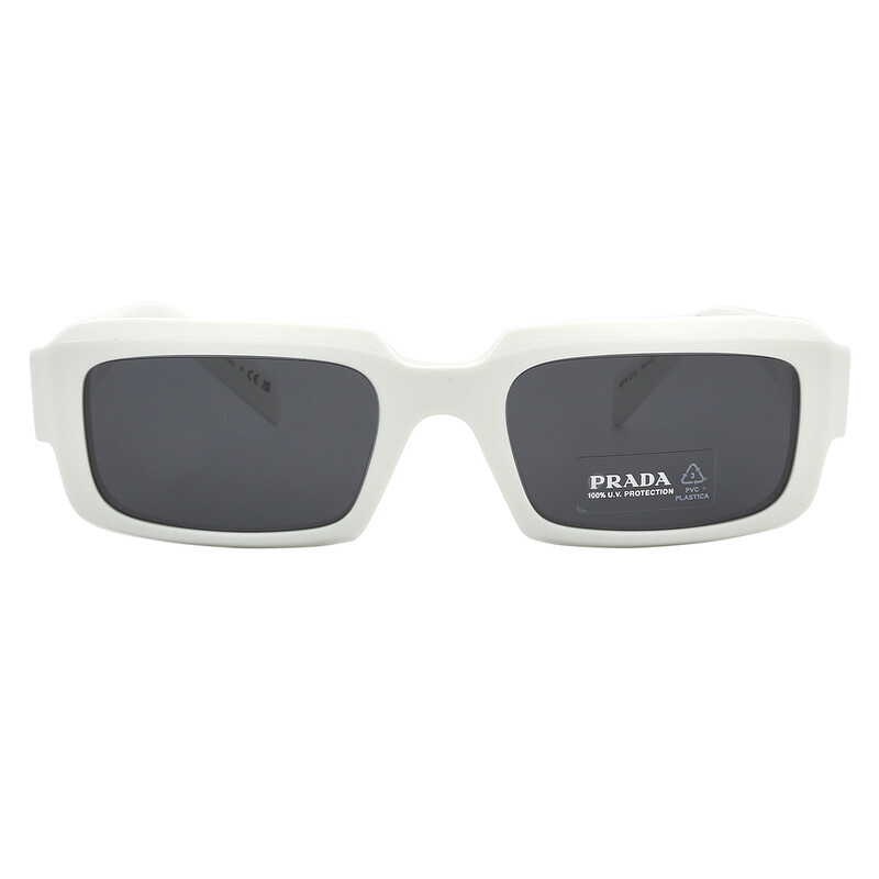 Prada Dark Gray Rectangular Men's Sunglasses PR 27ZS 17K08Z 54