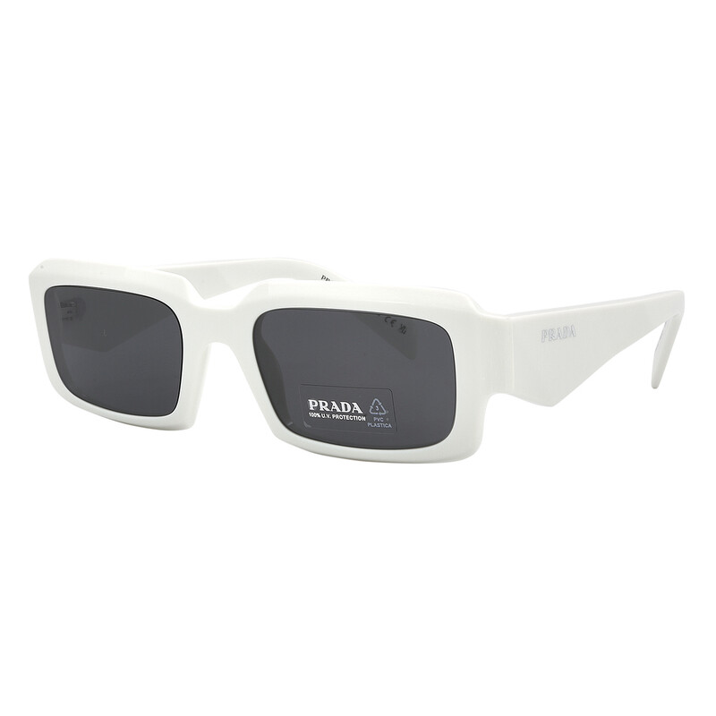 Prada Dark Gray Rectangular Men's Sunglasses PR 27ZS 17K08Z 54