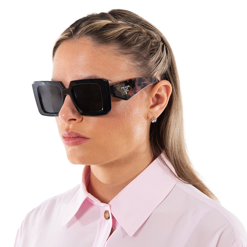 Prada Dark Gray Square Ladies Sunglasses PR 23YS 1AB5S0 51