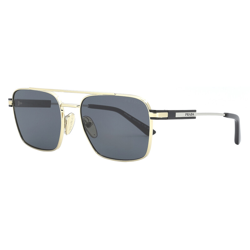 Prada Dark Gray Square Unisex Sunglasses PR 67ZS ZVN09T 56
