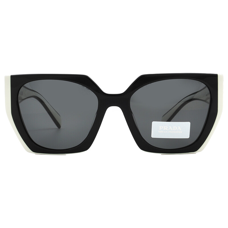 New PRADA Sunglasses Black Polarized Logo Cat Eye Square Grey Lens 50-20-145mm Prada PR 23ZS 1AB5W1 Sunglasses Women main image 4