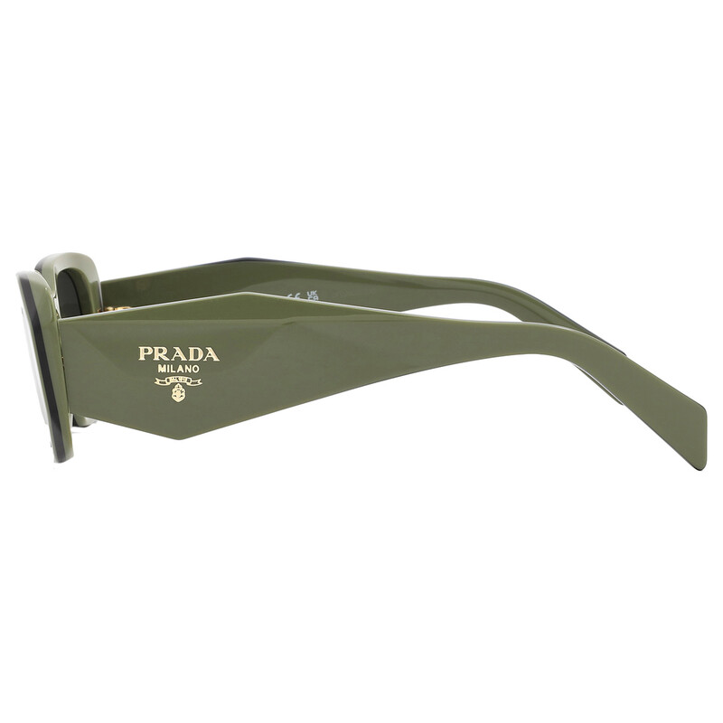 Prada Dark Grey Geometric Ladies Sunglasses PR 17WS 13N5S0 49