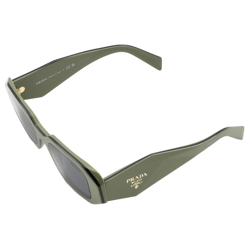 Prada Dark Grey Geometric Ladies Sunglasses PR 17WS 13N5S0  display picture 2