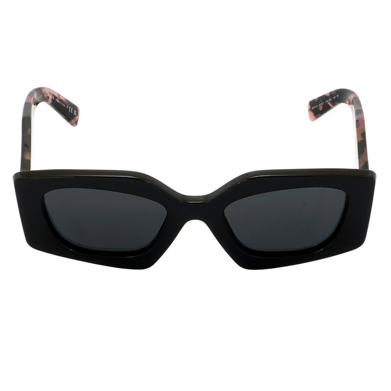 【15ポンド美品】ソリューションブラック Prada Dark Grey Irregular Ladies Sunglasses PR 15YS 1AB5S0 51