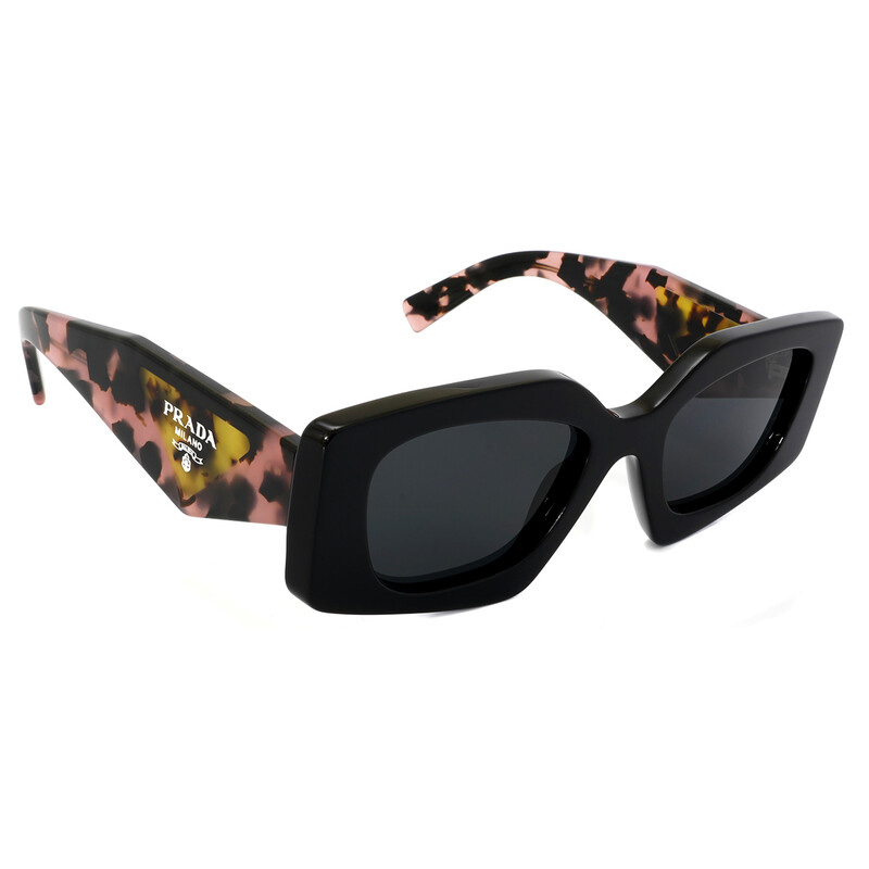 Prada Dark Grey Irregular Ladies Sunglasses PR 15YS 1AB5S0 51