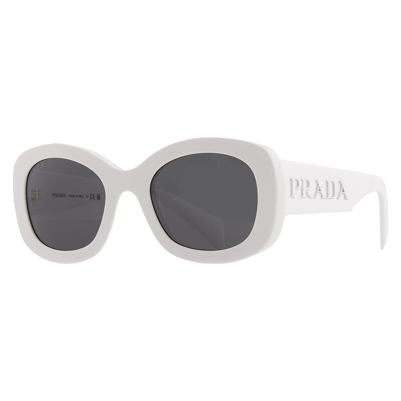 Prada Dark Grey Oval Ladies Sunglasses PR A13S 1425S0 54