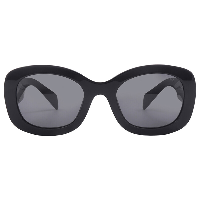 Prada Dark Grey Oval Ladies Sunglasses PR A13S 1AB5S0 54