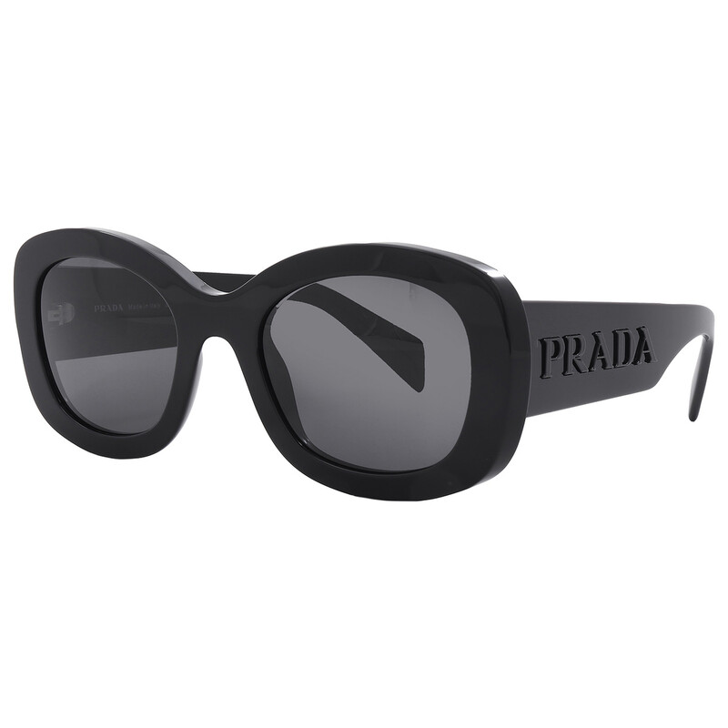 Prada Dark Grey Oval Ladies Sunglasses PR A13S 1AB5S0 54