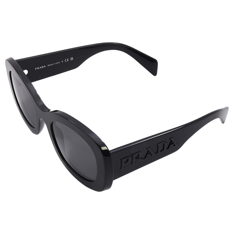 Prada Dark Grey Oval Ladies Sunglasses PR A13S 1AB5S0 54