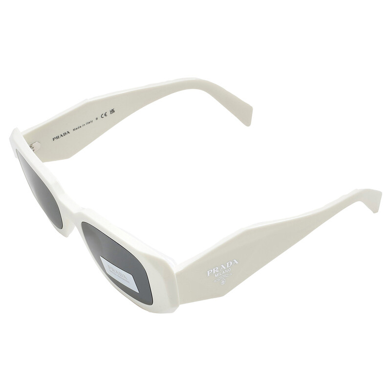 Prada Dark Grey Rectangular Ladies Sunglasses PR 17WS 1425S0 49