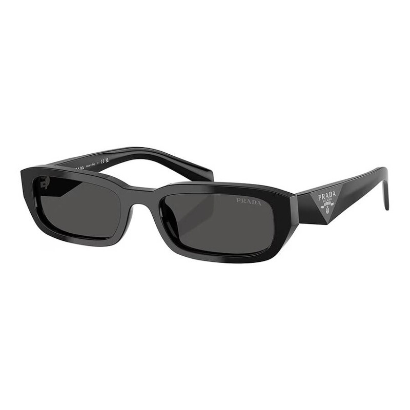 Prada Dark Grey Rectangular Ladies Sunglasses PR B06S 16K08Z 53