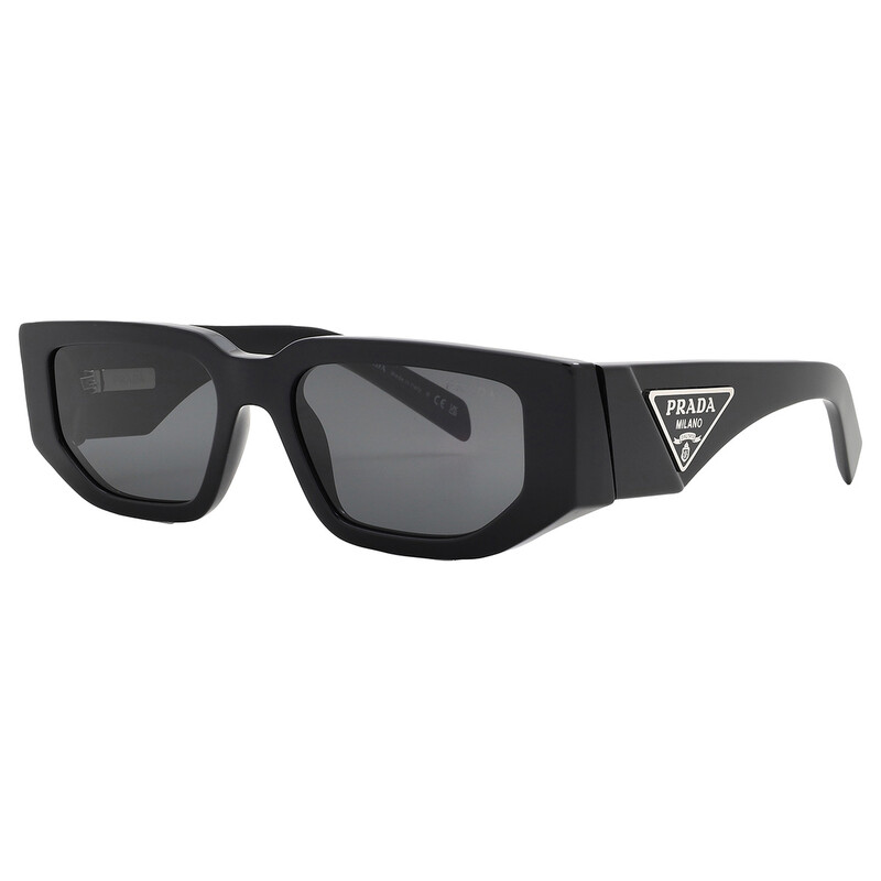 Prada Dark Grey Rectangular Men's Sunglasses PR 09ZS 1AB5S0 54