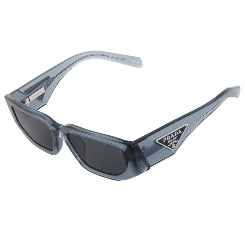 Prada Dark Grey Rectangular Men's Sunglasses PR 09ZSF 17T08Z 55