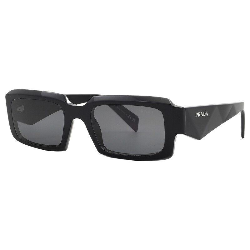 Prada Dark Grey Rectangular Men's Sunglasses PR 27ZS 16K08Z 54
