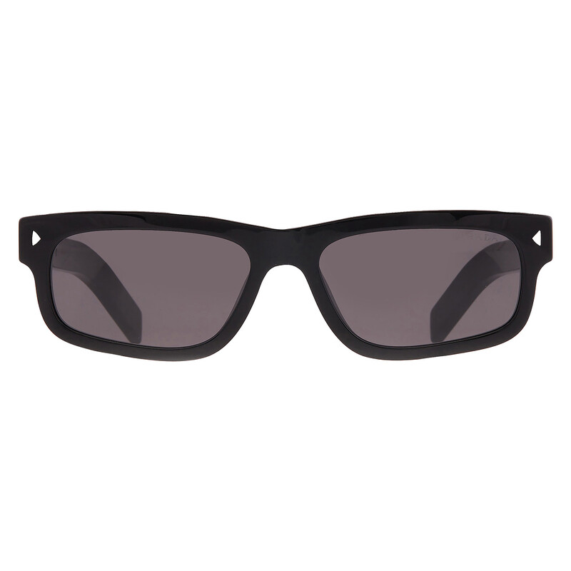 Prada Dark Grey Rectangular Men's Sunglasses PR B11S 16K731 57