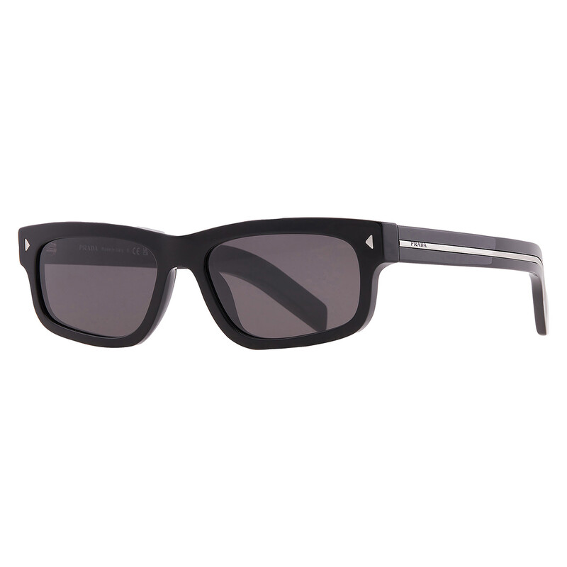 Prada Dark Grey Rectangular Men's Sunglasses PR B11S 16K731 57
