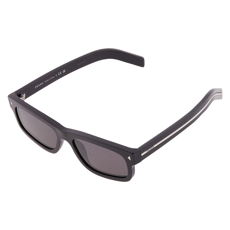 Prada Dark Grey Rectangular Men's Sunglasses PR B11S 16K731 57