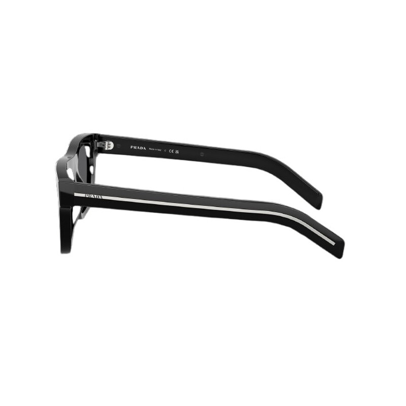 Prada Dark Grey Rectangular Men's Sunglasses PR B12S 16K731 55