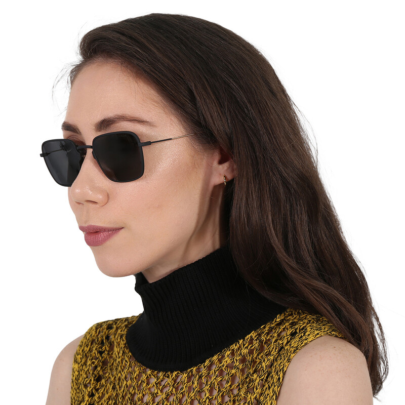 Prada Dark Grey Rectangular Ladies #265271P29B Prada Dark Grey Rectangular Ladies Sunglasses PR 17WS 12N5S0  main image 3