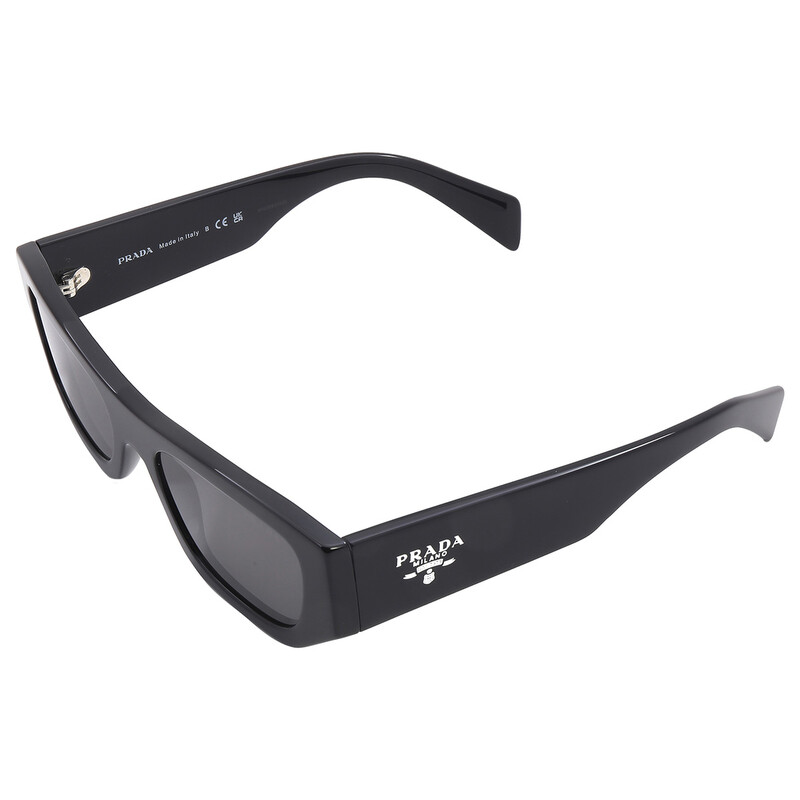 Prada Dark Grey Rectangular Unisex Sunglasses PR A01S 16K08Z  display picture 1