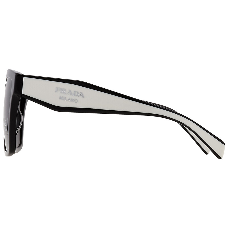Prada Dark Grey Square Ladies Sunglasses PR 24ZSF 1AB5S0 57