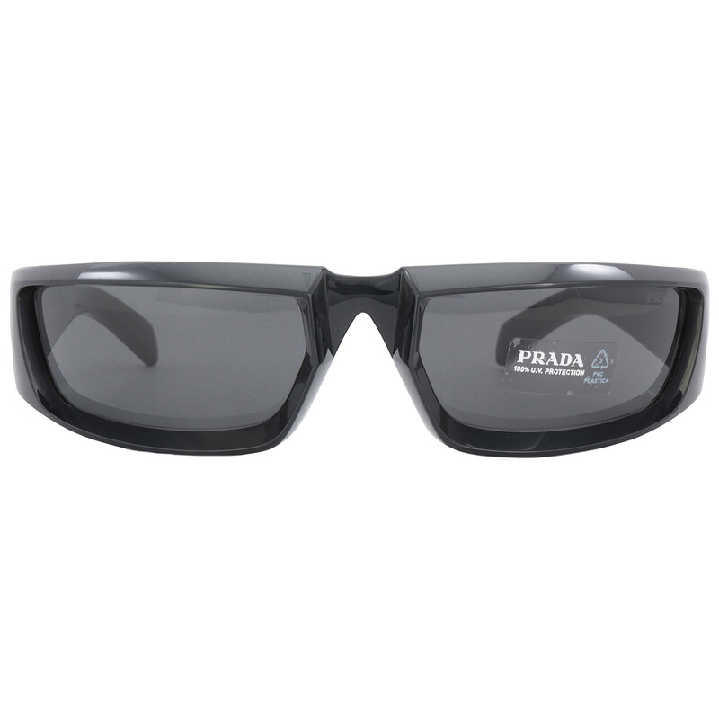 Prada Dark Grey Wrap Men's Sunglasses PR 25YS 1AB5S0 63