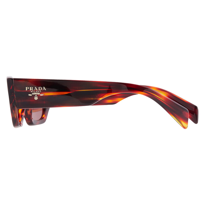 NEW Prada PR A01S 13O80B 53-20-145 Unisex  Havana Red Sunglasses Authentic Prada Dark Violet Rectangular Unisex Sunglasses PR A01S  main image 3