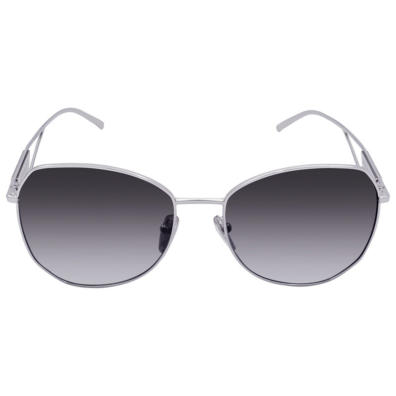 Prada Women Sunglasses Silver Grey Gradient Geometric PR57YS 1BC5D1 BRAND NEW Prada Gray Gradient Irregular Ladies Sunglasses PR 57YS  main image 3