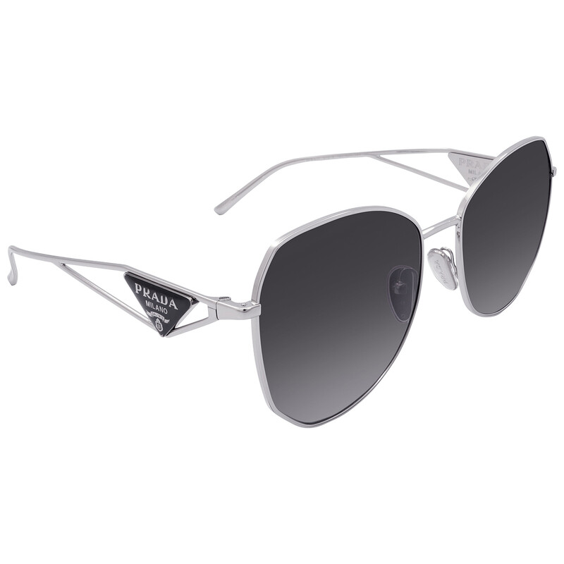 Prada Gray Gradient Irregular Ladies Sunglasses PR 57YS 1BC5D1 57