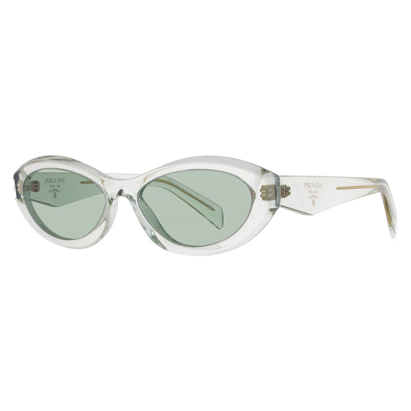 Prada Green Oval Ladies Sunglasses PR 26ZS 14R20E 55  display picture 3