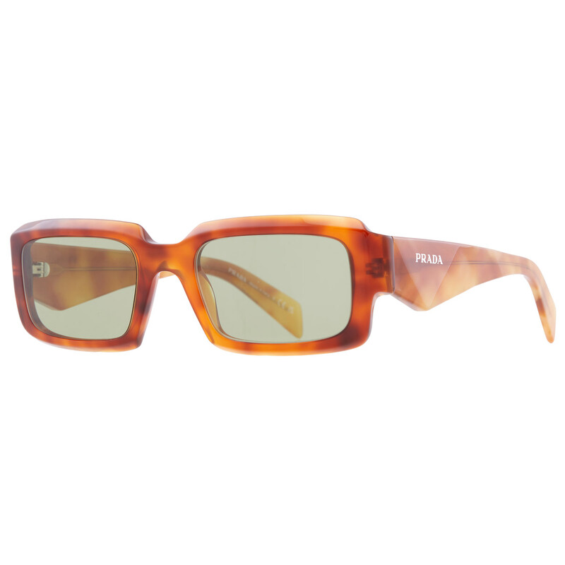Prada Green Rectangular Men's Sunglasses PR 27ZS 11P60C 54