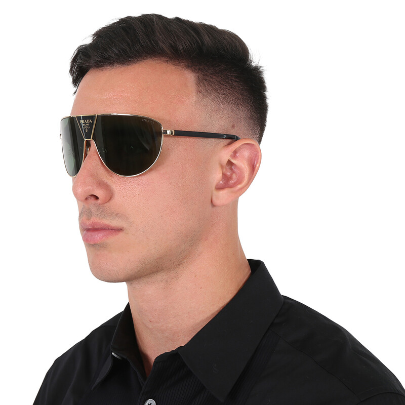Prada Green Shield Men's Sunglasses PR 69ZS 5AK05V 137