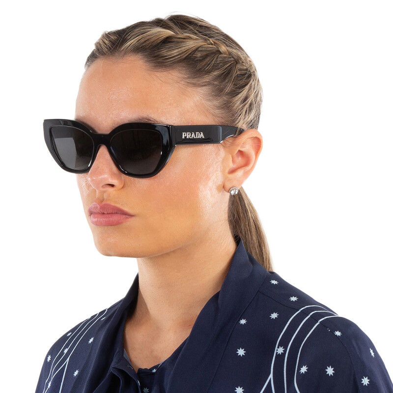 Prada Grey Cat Eye Ladies Sunglasses PR A09S 1AB5S0 53