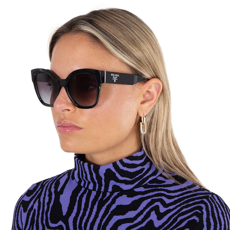 PRADA 2017SS レーダー Prada Grey Gradient Cat Eye Ladies Sunglasses PR 17ZS 1AB09S 54