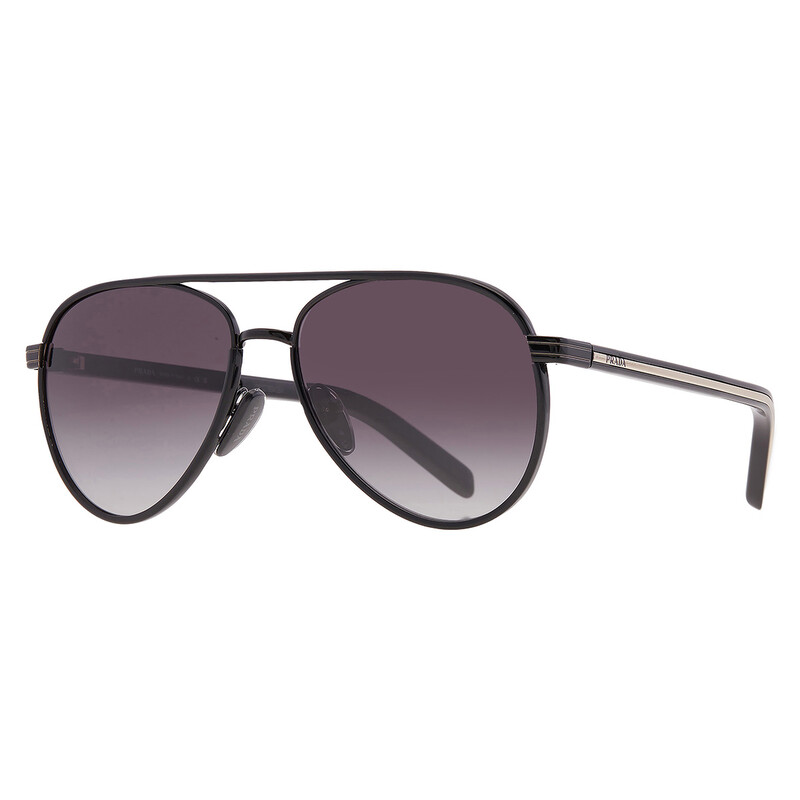 Prada Grey Gradient Pilot Ladies Sunglasses PR B57S AAV90A  display picture 1