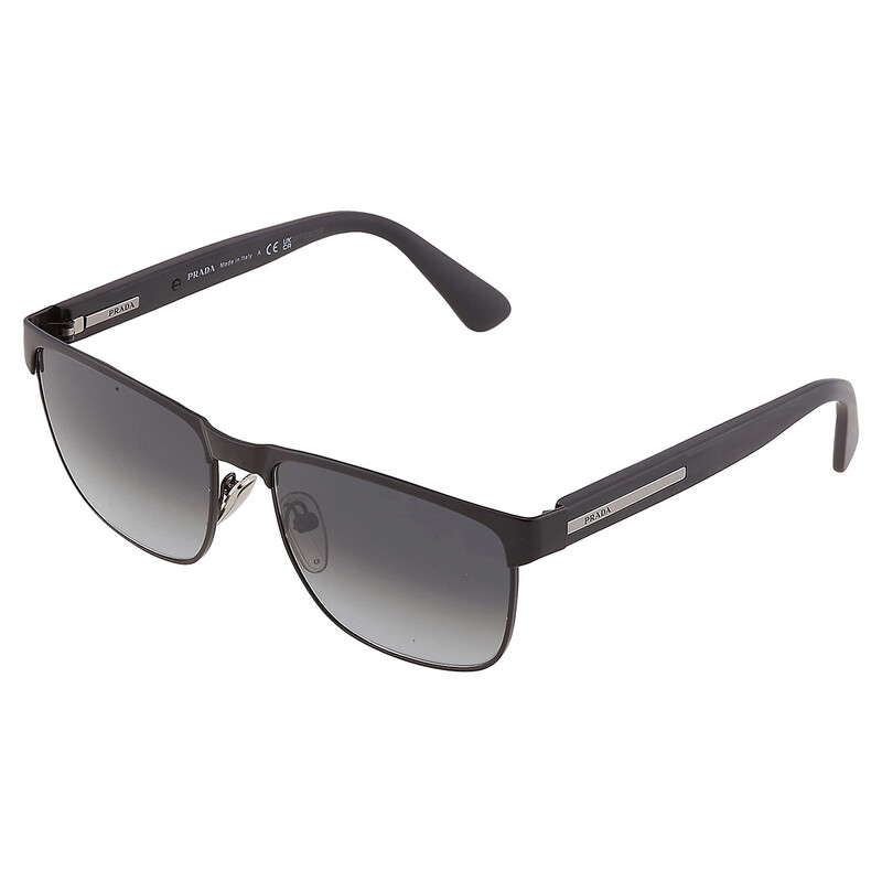 Prada Grey Gradient Rectangular Men's Sunglasses PR 66ZS 1BO06T 58