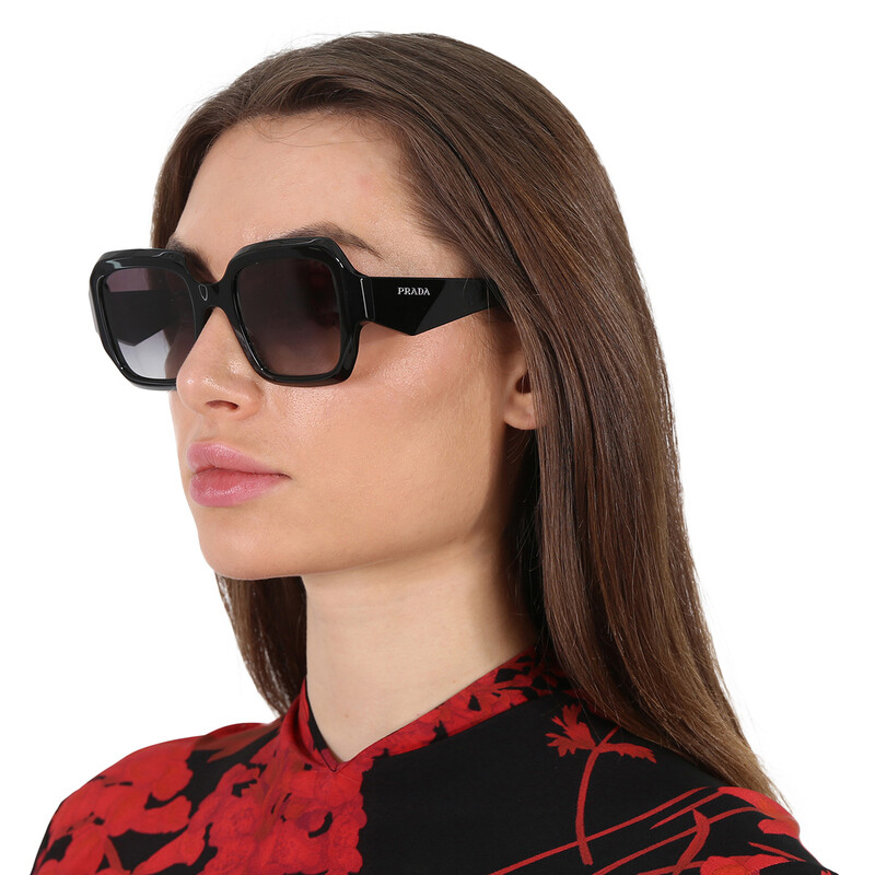 Prada Grey Gradient Square Ladies Sunglasses PR 28ZS 16K90A 53
