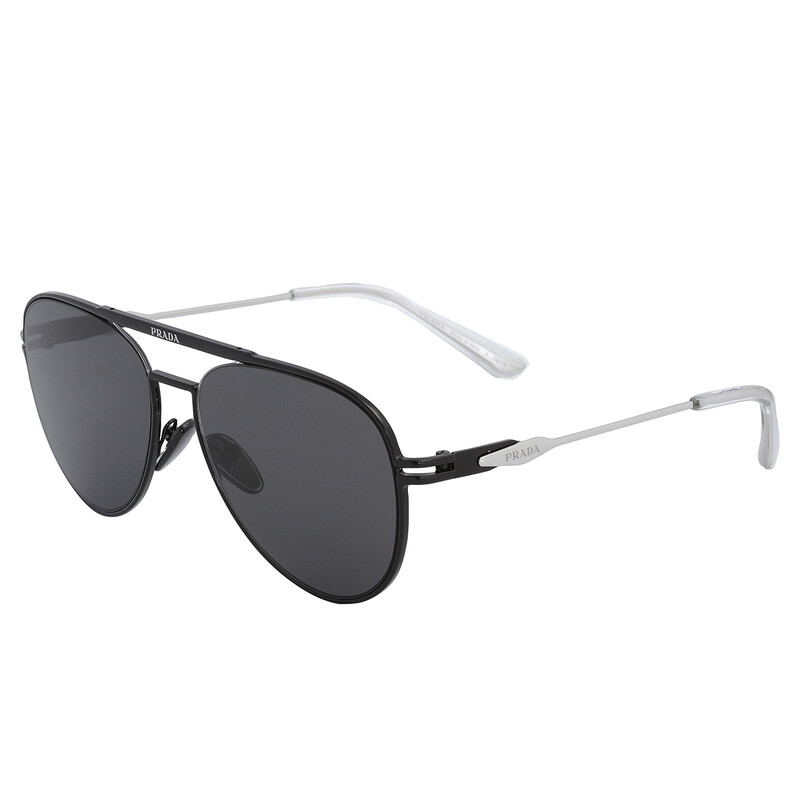 Prada Grey Pilot Men's Sunglasses PR 54ZS 1BO5S0 57 8056597744485