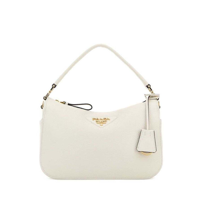Prada Leather Shoulder Bag — White 1BC277VONO2DKV F02EU - Handbags