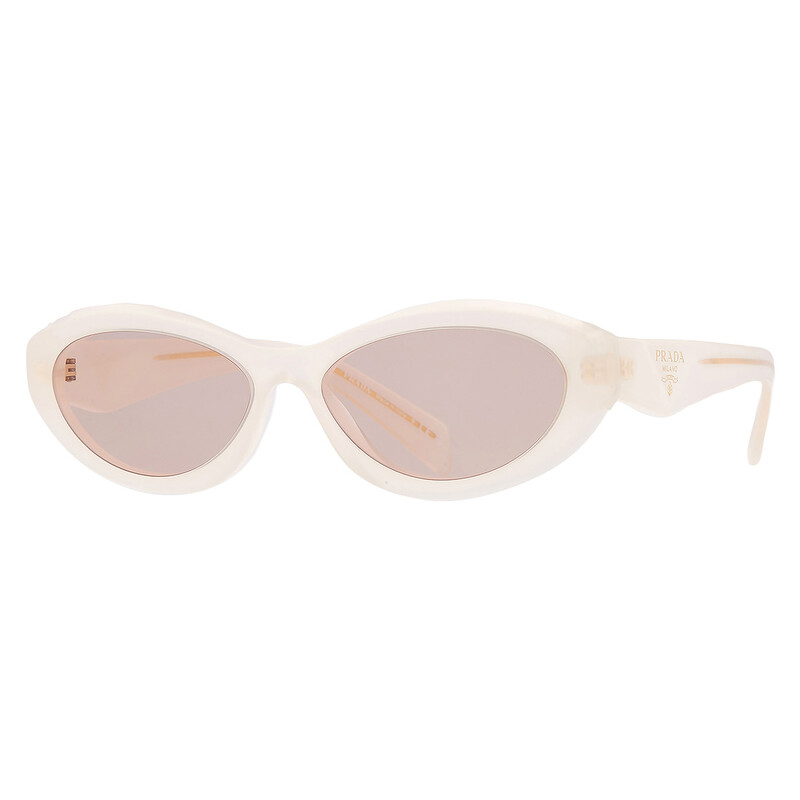 Prada Light Brown Oval Ladies Sunglasses PR 26ZS 12V4I2 55