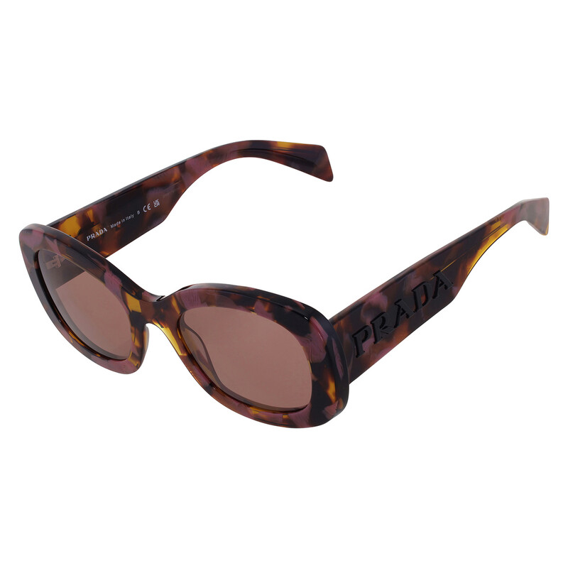 Prada Brown Gradient Oval Ladies #265289P21B Prada Brown Gradient Grey Oval Ladies Sunglasses PR 65X  main image 4