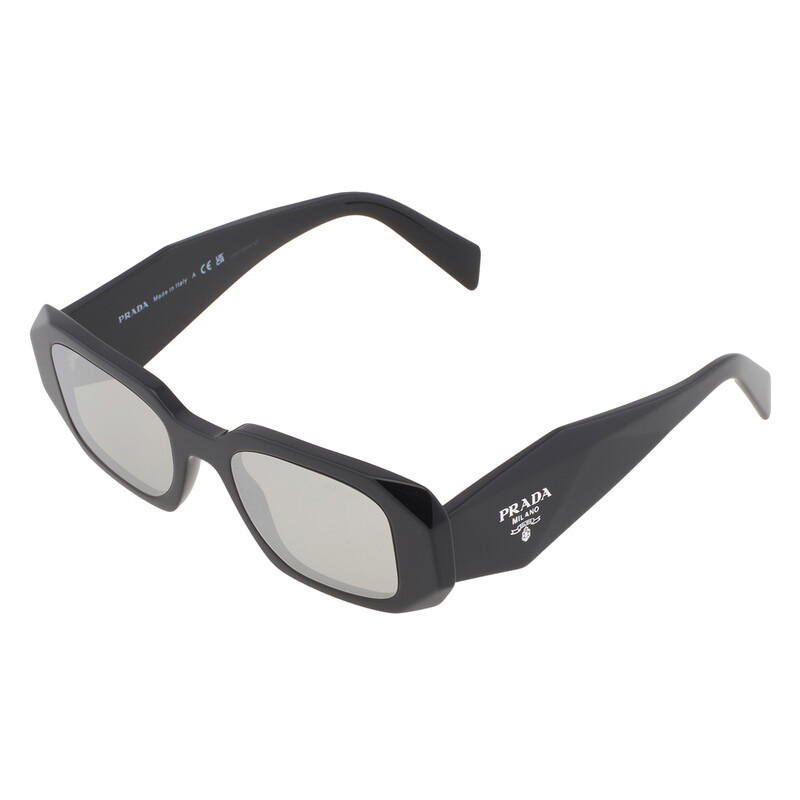 Prada Light Grey Mirror Silver Geometric Ladies Sunglasses  display picture 1