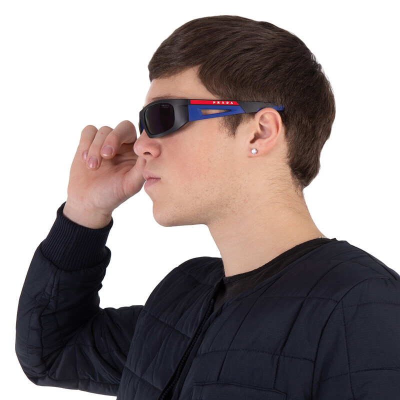 Prada Linea Rossa Blue Multilayer Tuning Sport Men's Sunglasses PS