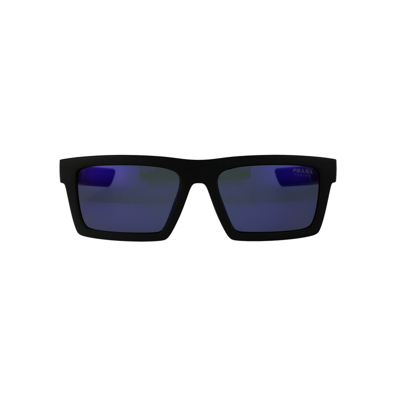 Prada Linea Rossa Dark Blue Mirror Purple Rectangular Men display picture 1