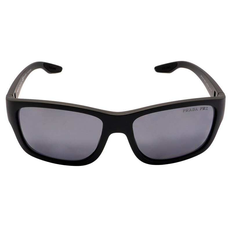Prada Linea Rossa Polarized Dark Grey Mirror Silver Rectangular