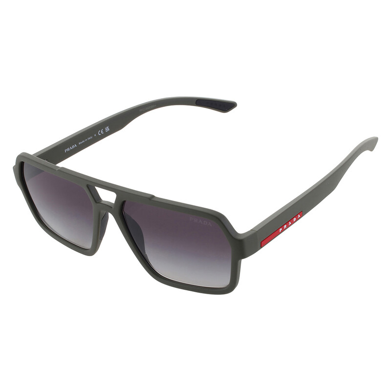 Prada Linea Rossa Grey Gradient Navigator Men's Sunglasses PS A06S