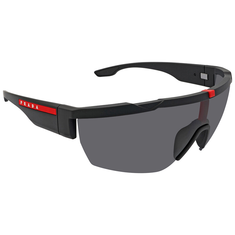 Prada Linea Rossa Polarized Grey Shield Men's Sunglasses PS 03XS
